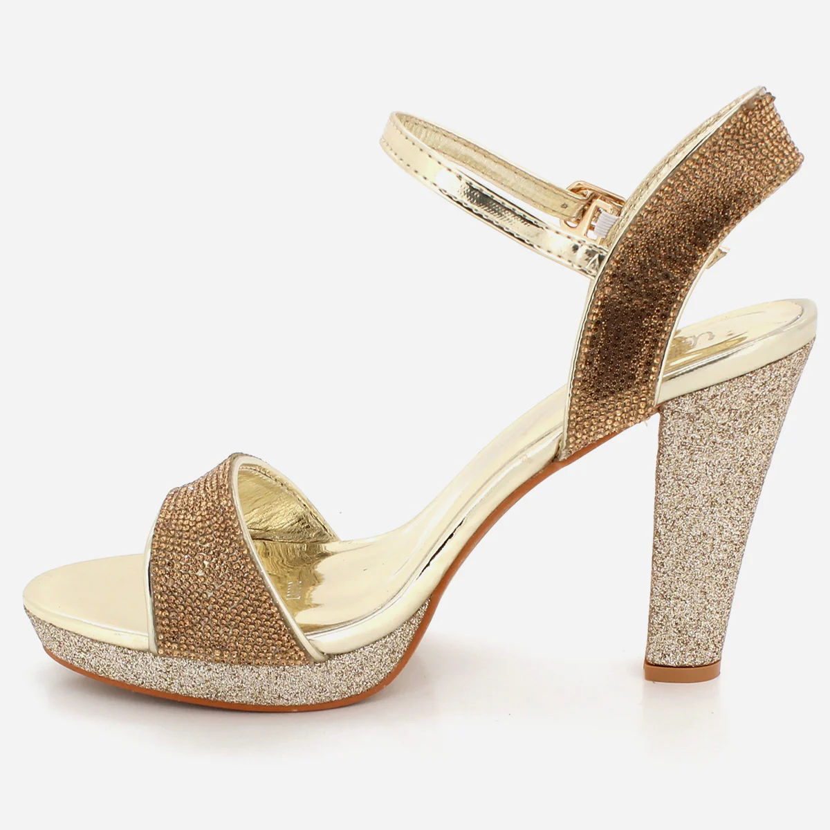 Womens "ILIANA" Embellished Block Heeled Party Sandals - Image 4