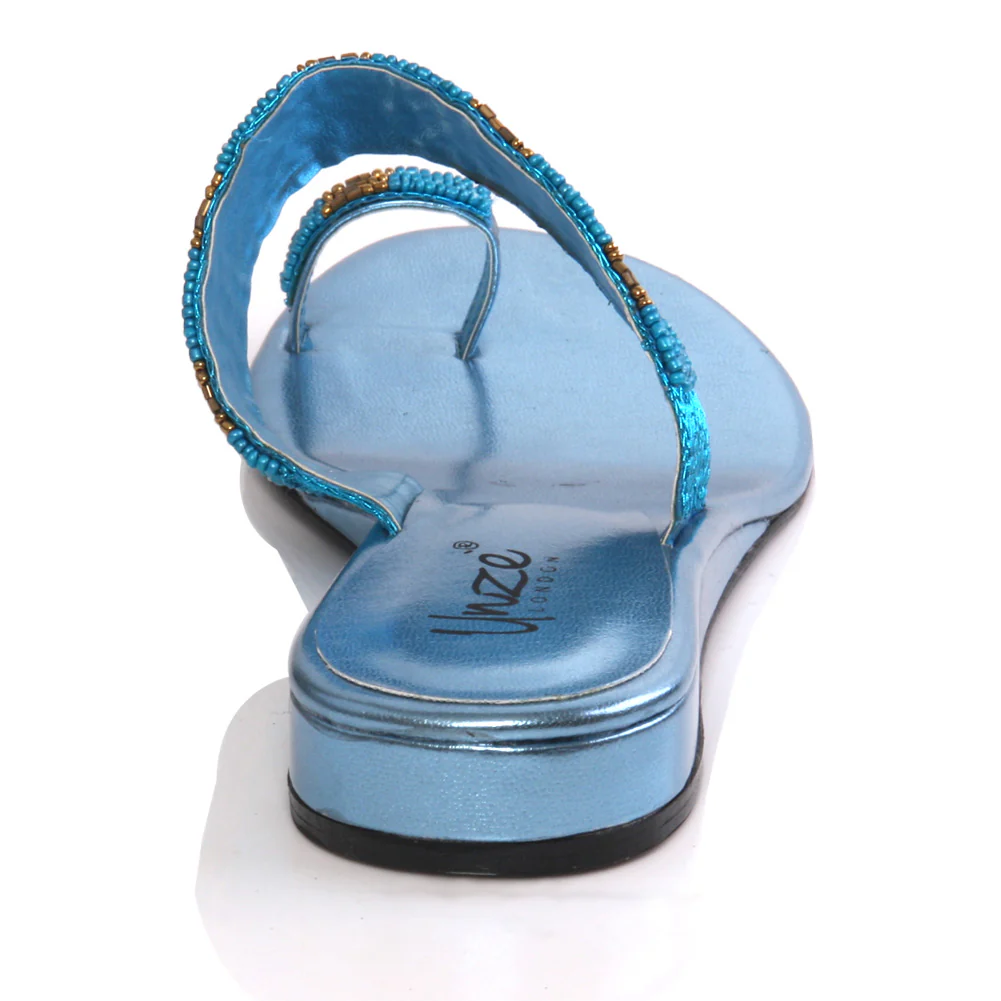 Womens 'Ilona' Comfortable Flat Toe Post Slipper - Image 2
