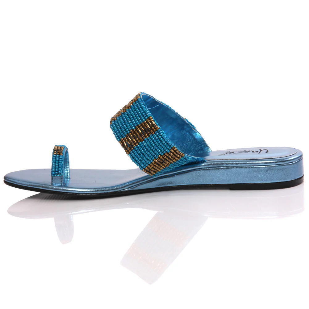 Womens 'Ilona' Comfortable Flat Toe Post Slipper - Image 3