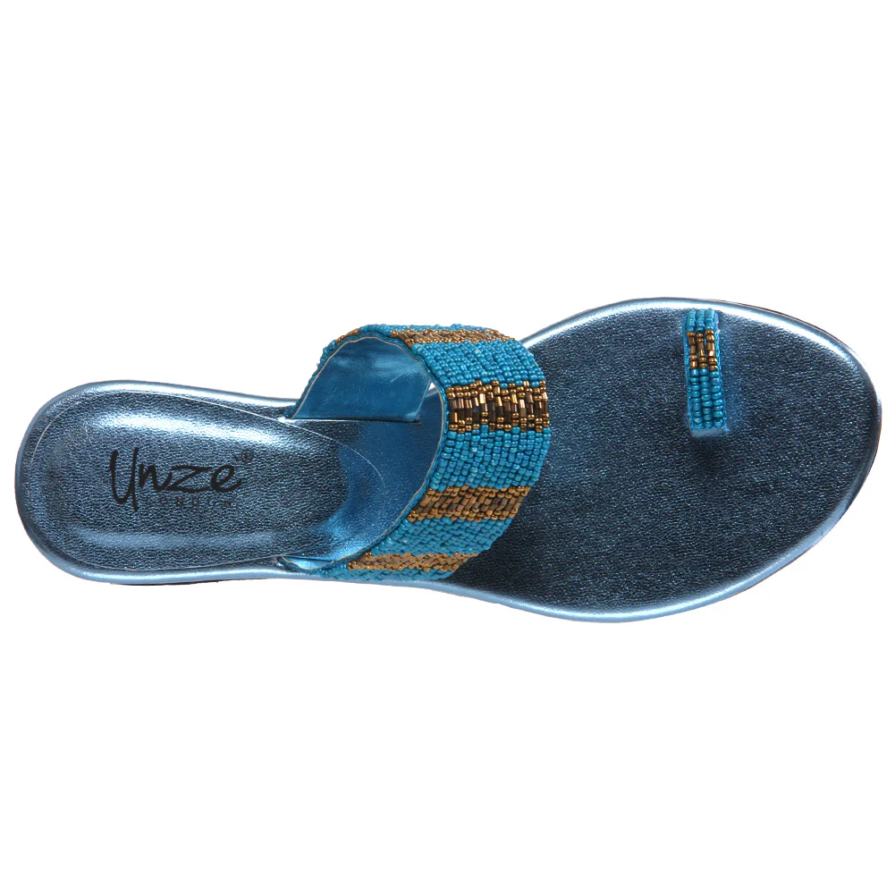 Womens 'Ilona' Comfortable Flat Toe Post Slipper - Image 4