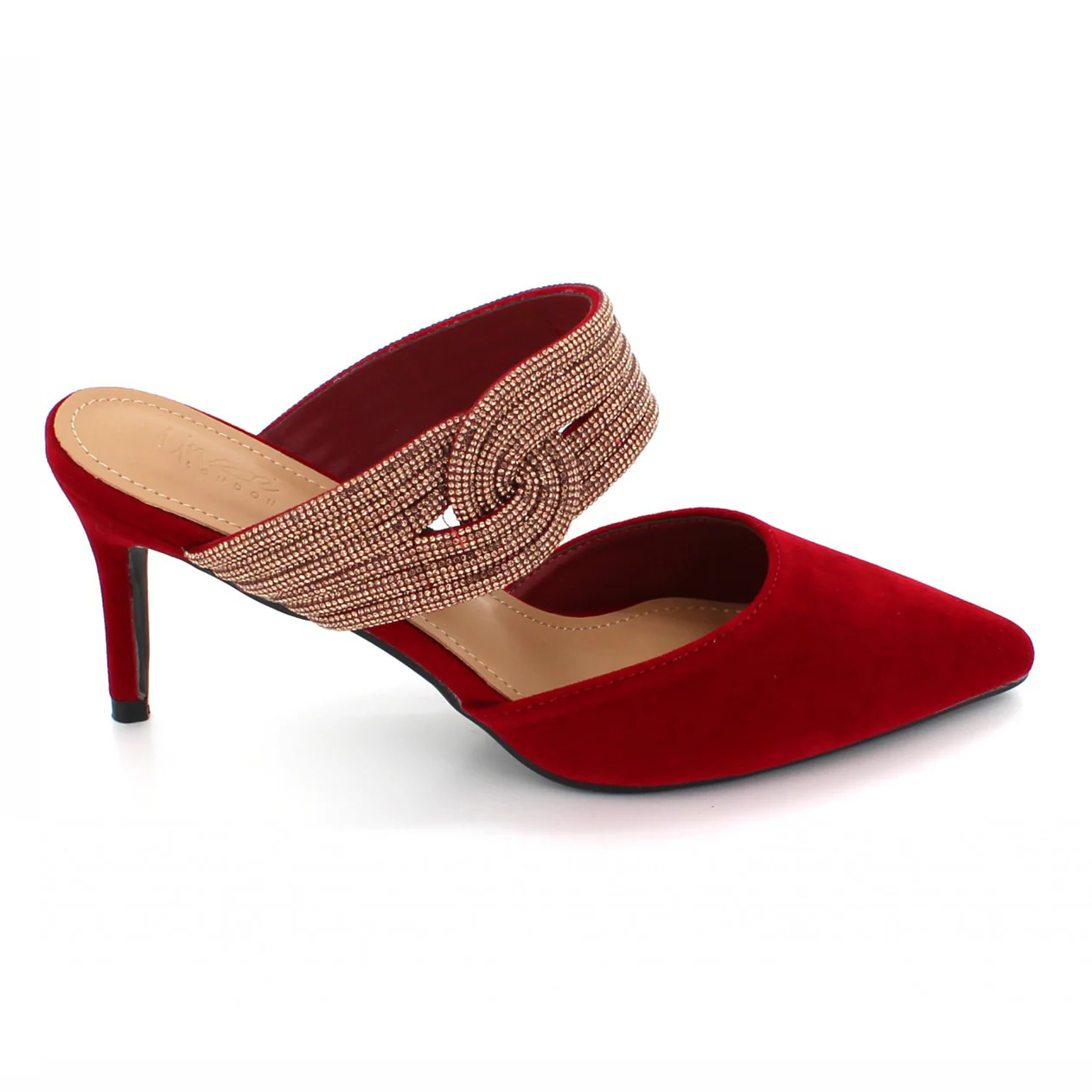 Womens "IXIA" Embellished Pointy Toe Sandals - Image 5