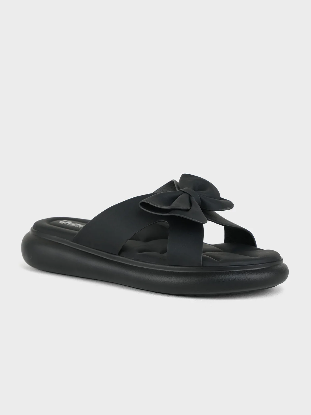 Womens "JAYDE" Bow Accented Slippers - Image 2