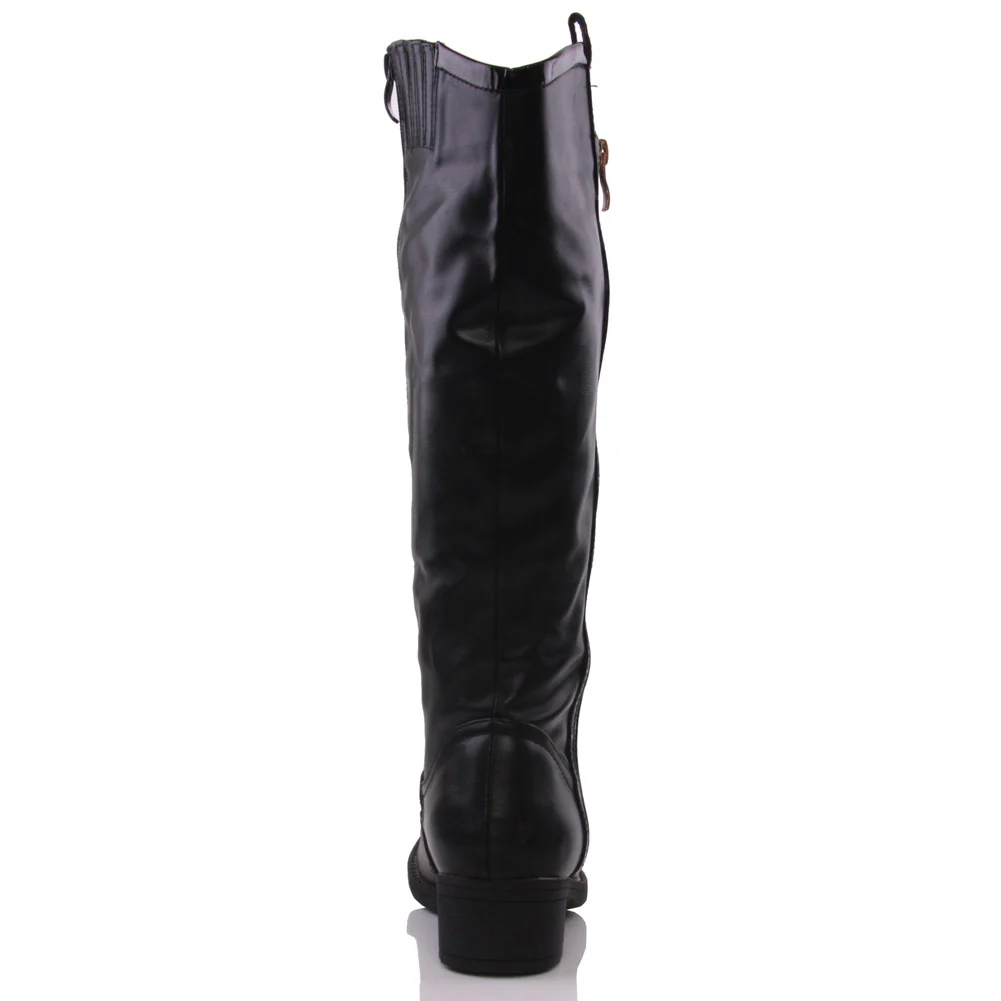 Womens ‘Judas’ Knee High Zippy Winter Riding Boots - Image 2