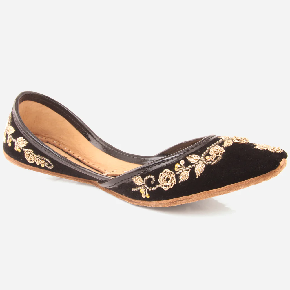 Womens "JUDY" Embroidered Handcrafted Indian Khussa