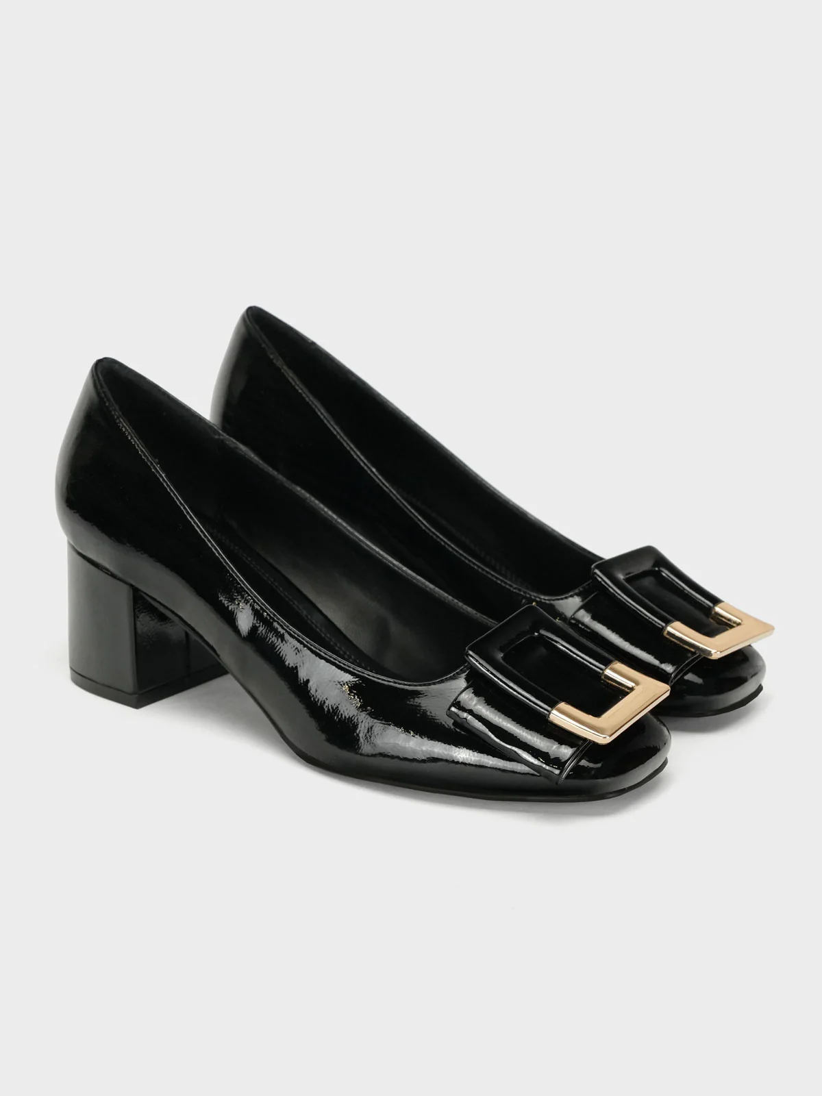 Womens "KAIRO" Chunky Heel Pointy Toe Courts - Image 4