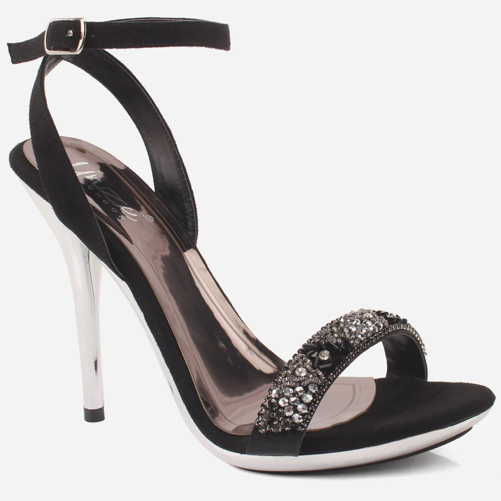 Womens "KARSON" Decorated Stiletto Sandals