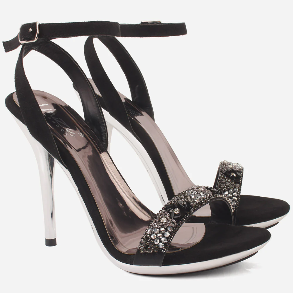 Womens "KARSON" Decorated Stiletto Sandals - Image 2