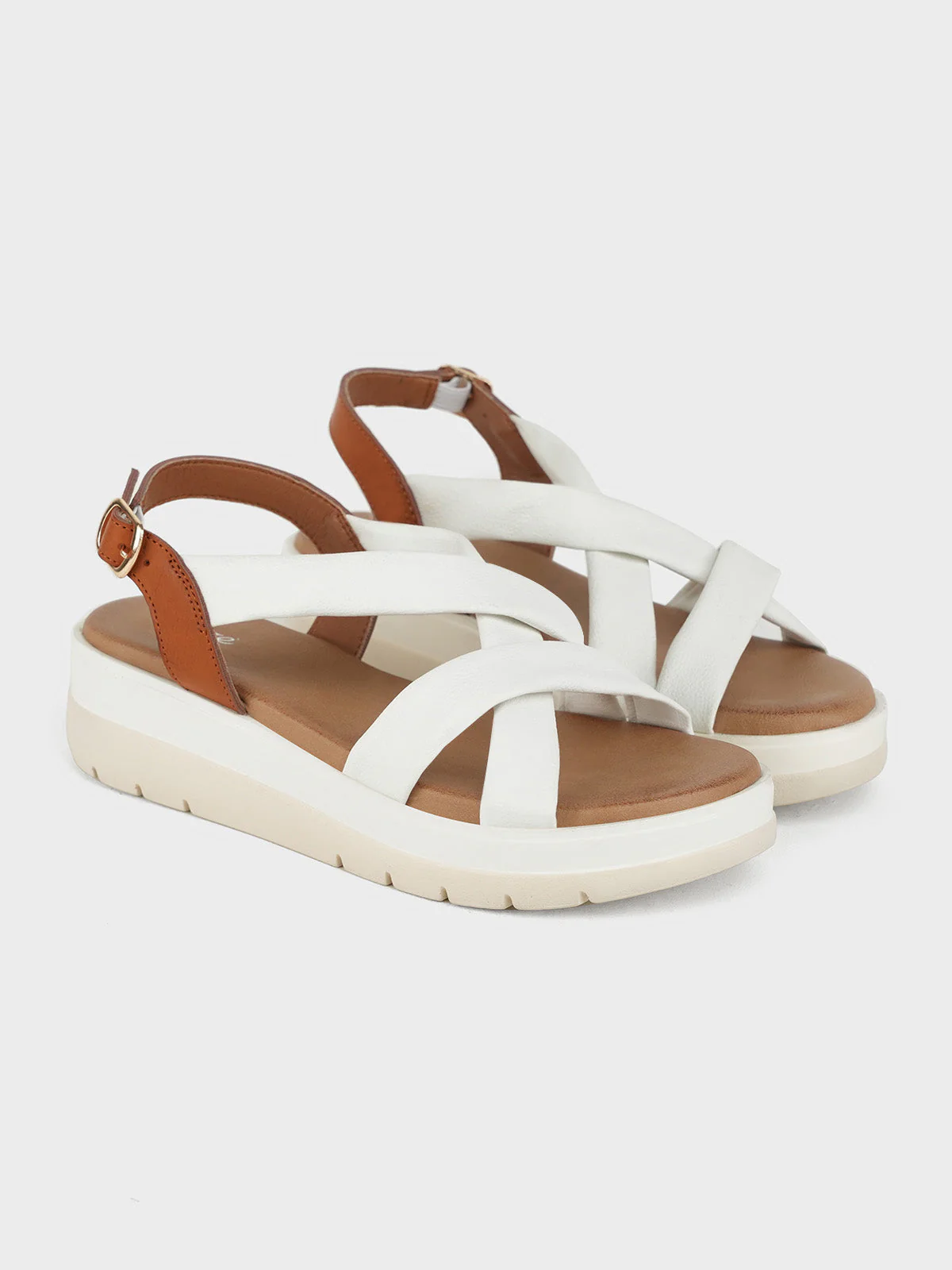 Womens "LUELLA" Casual Cross Over Sandals - Image 2