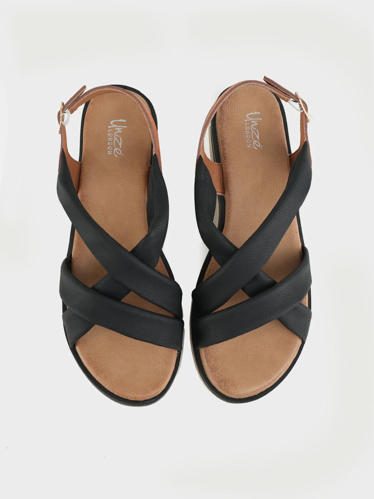 Womens "LUELLA" Casual Cross Over Sandals - Image 5