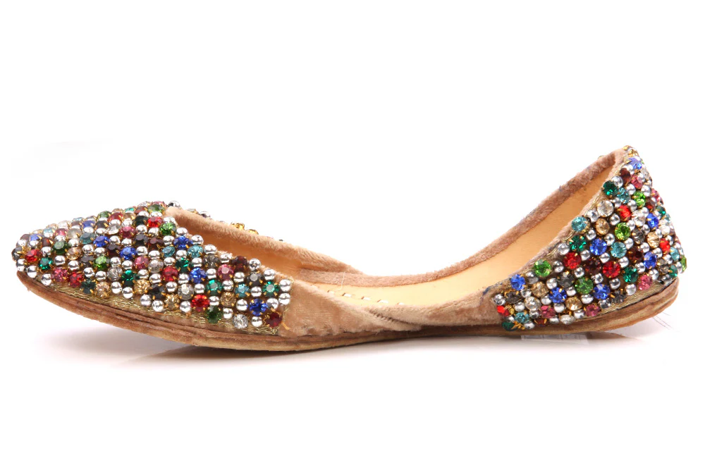 Womens Multi Color Flat Pumps - Image 3