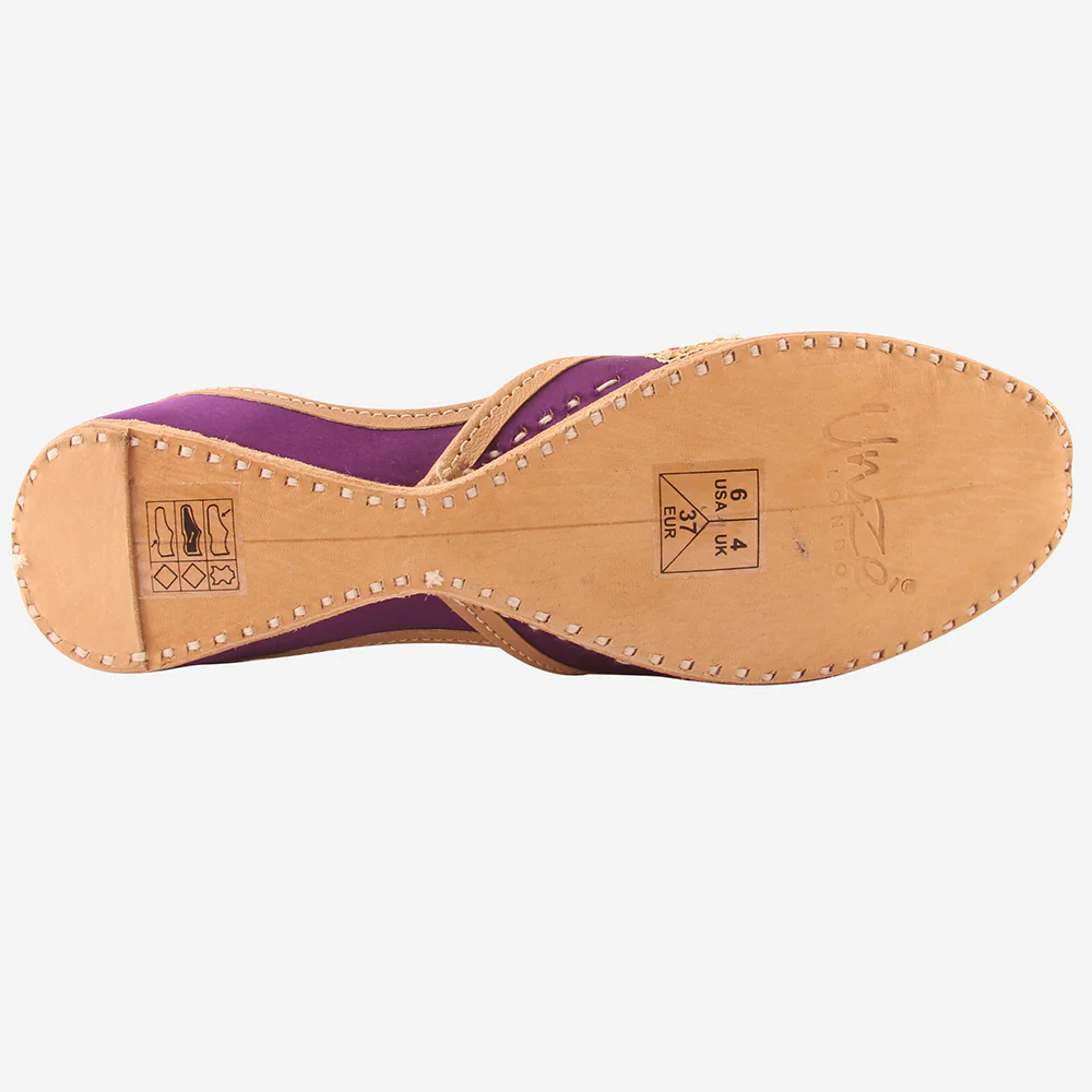 Womens "MYRSE" Embellished Leather Indian Khussa - Image 5