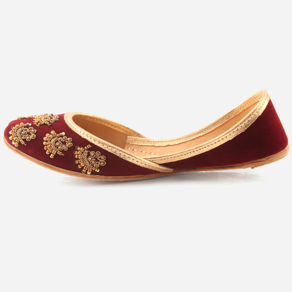 Womens "NATALY" Decorated Flats Indian Khussa - Image 3