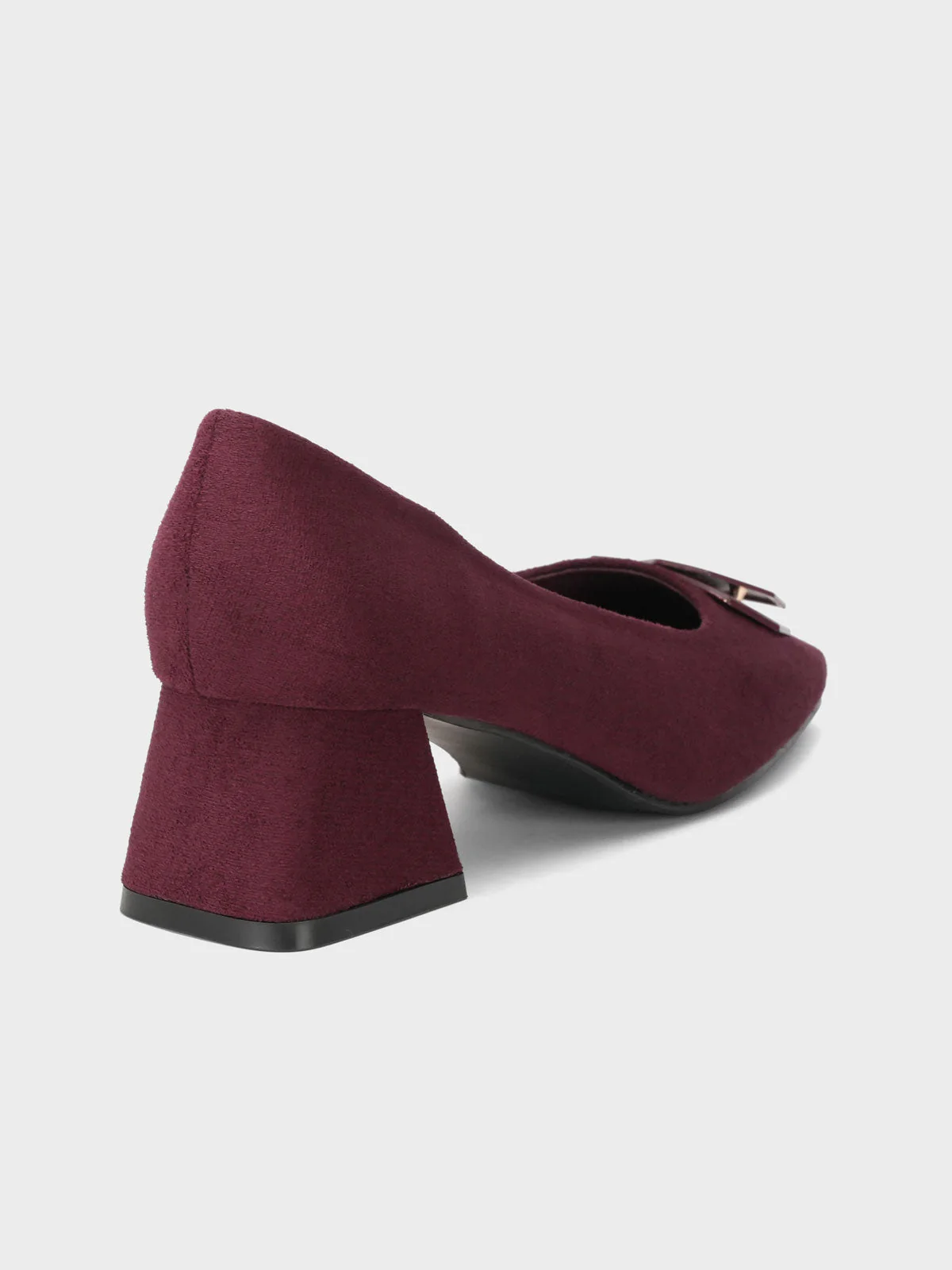 Womens "NETAN" Block Heel Decorated Courts - Image 3