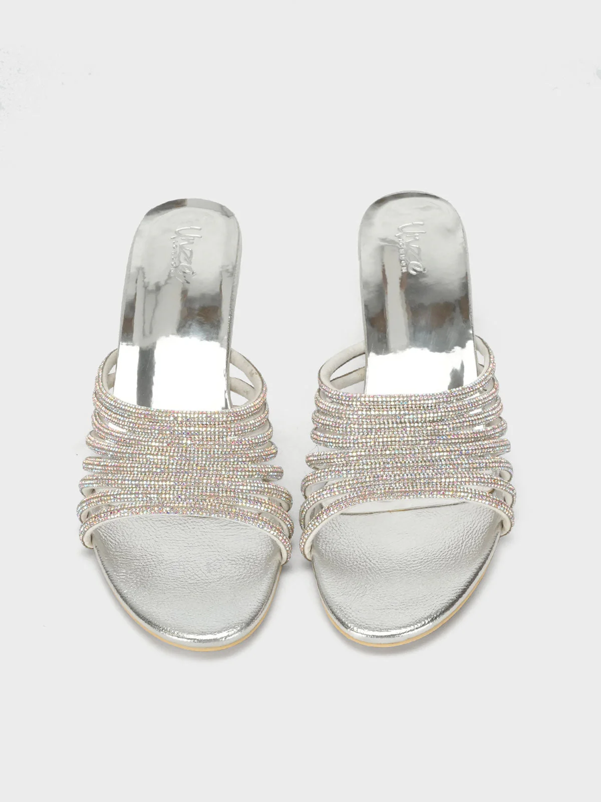 Womens "OBERON" Stylish Diamante Sandals - Image 5