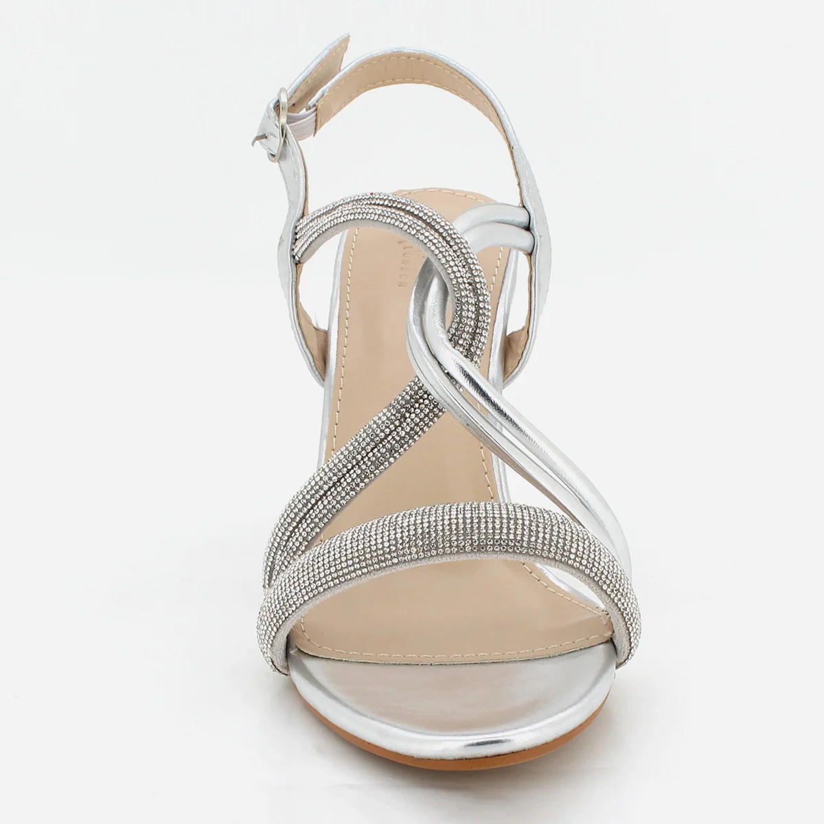 Womens "OLIVIA"Decorated Heel Sandals - Image 5