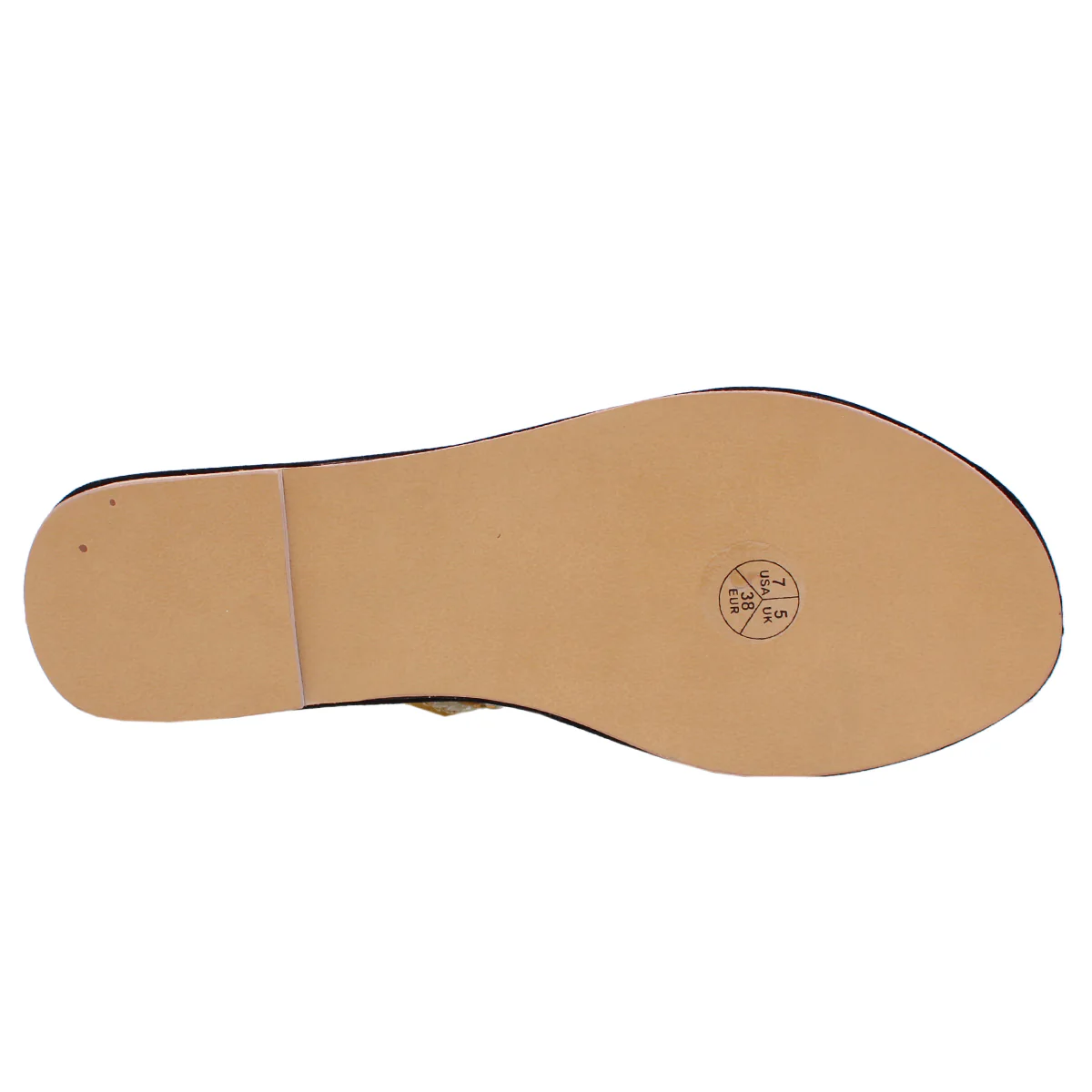 Womens "RASHEDA" Decorated Leather Kolhapuri Slippers - Image 5