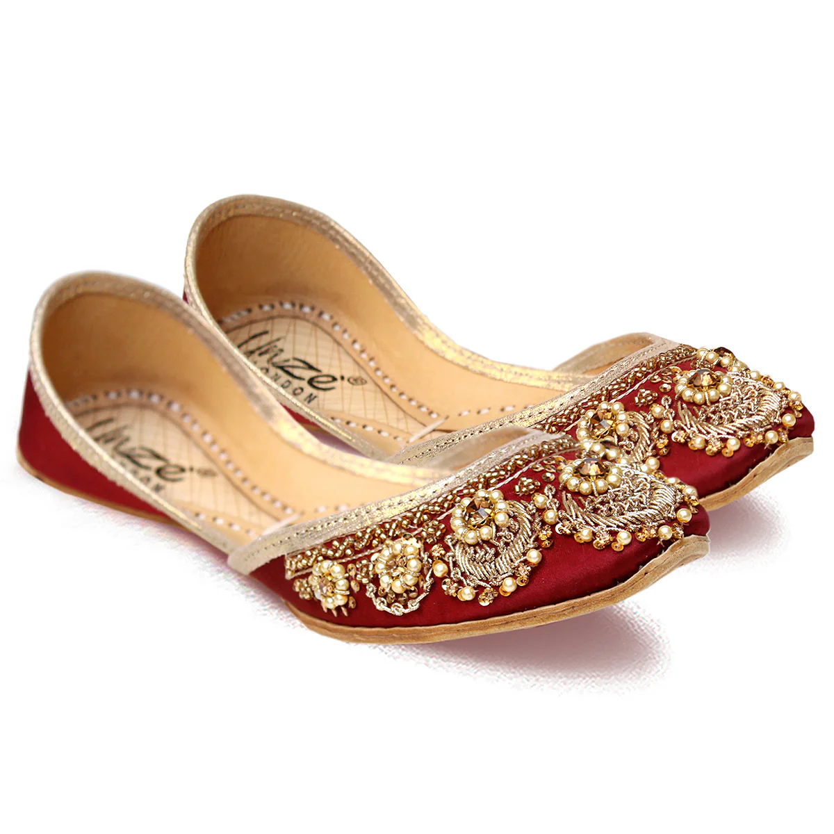 Women's "ROXELENA" Embellished Flat Khussa Pumps - Image 2