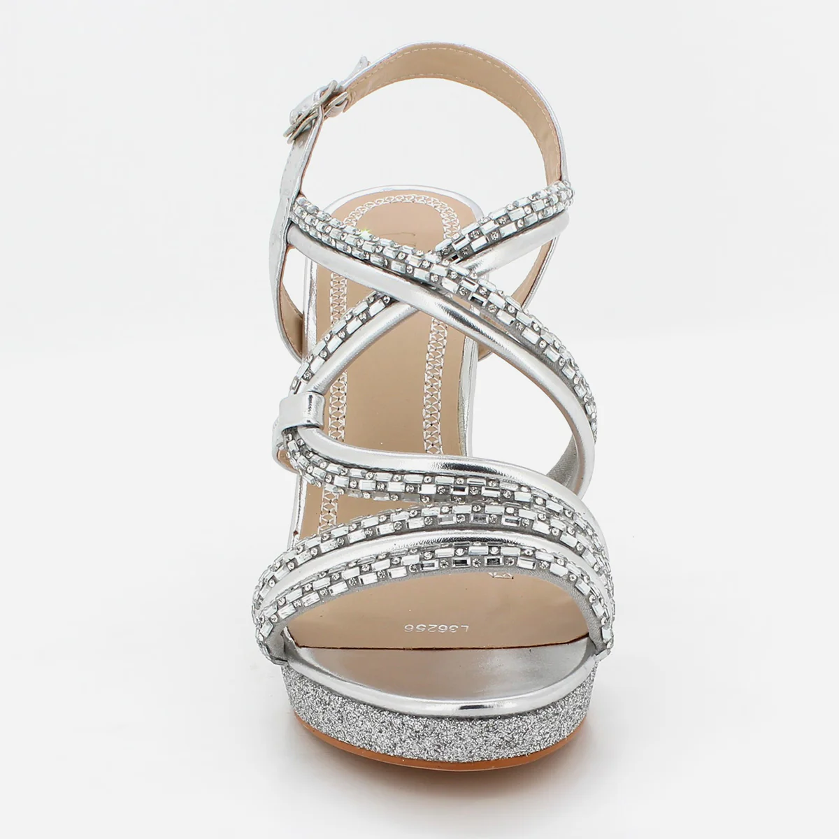 Womens "ROYALE" Diamante Detailing Block Heeled Sandals - Image 5