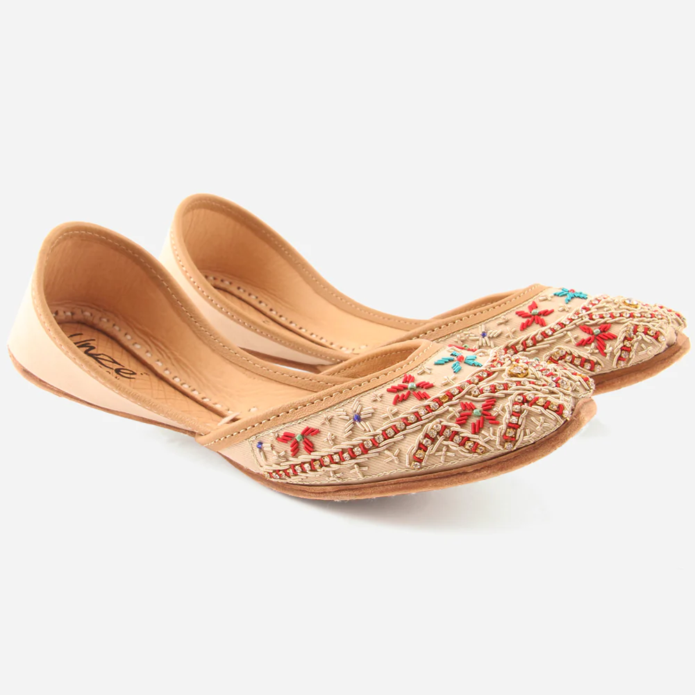 Womens "SAIMI" Threadwork Adorned Indian Khussa - Image 2