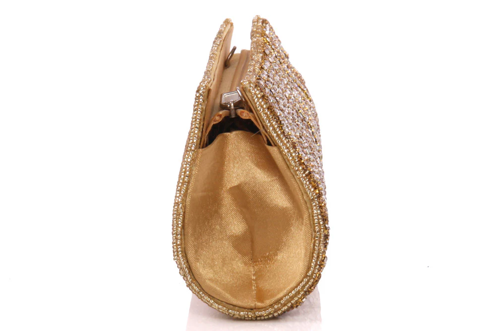 Womens ‘Samur’ Sequins Adorned Bridal Handbag - Image 2