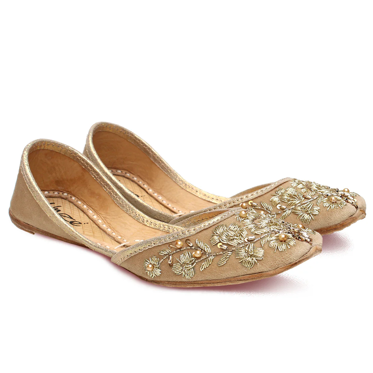 Women's "SEYYAL" Embellished Flat Khussa Pumps - Image 2