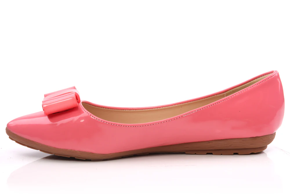 Womens Shiny 'Fresh' Bow Style Pumps - Image 3