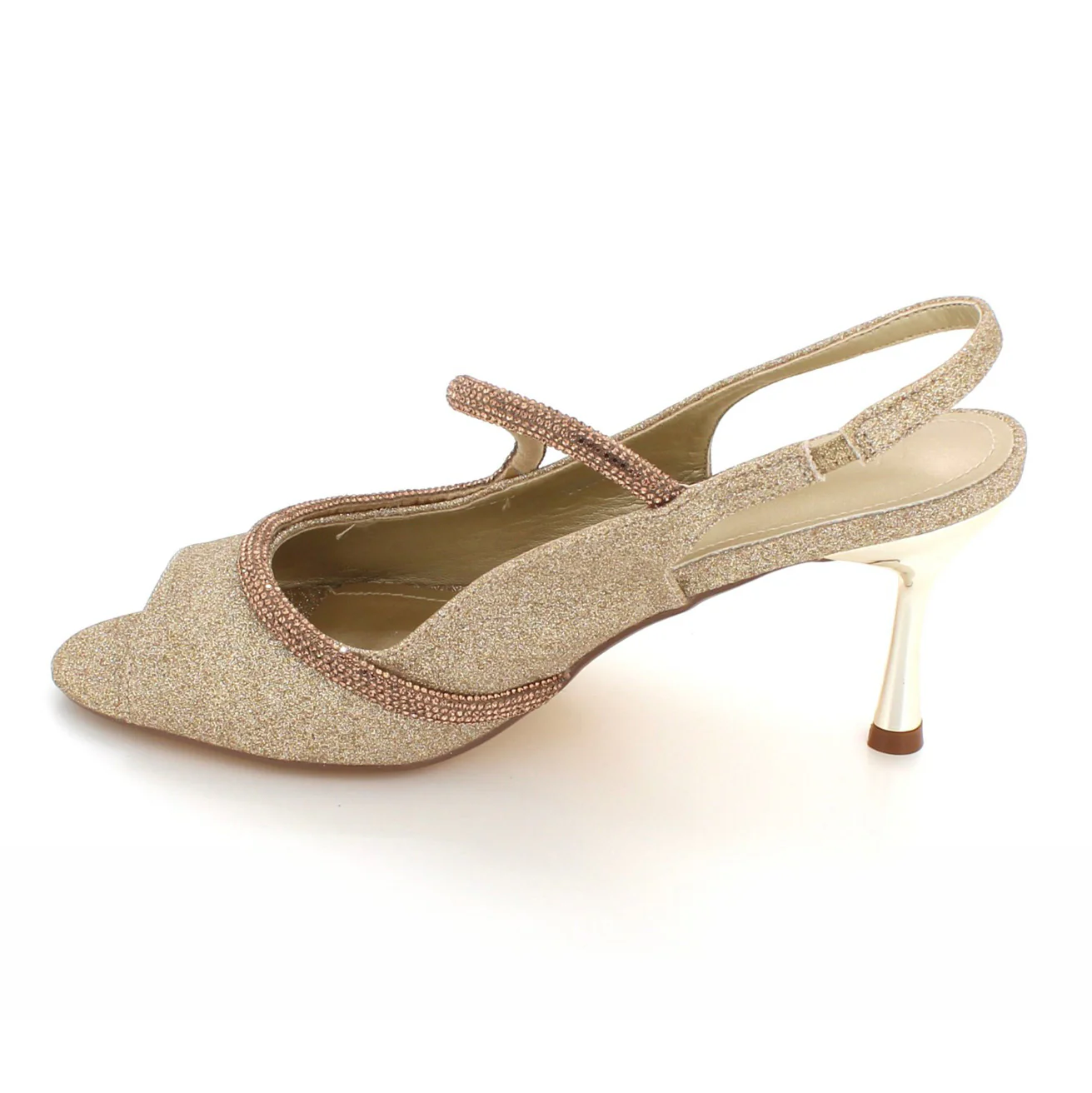 Womens "SLAVICA" Decorated Peep Toe Sandals - Image 3