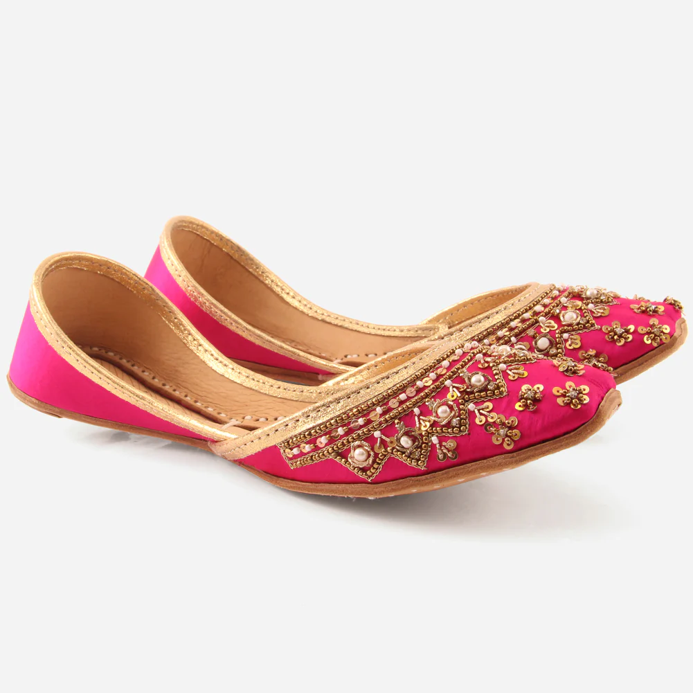 Womens "STEPHANIE"Embroidered Handcrafted Indian Khussa - Image 2