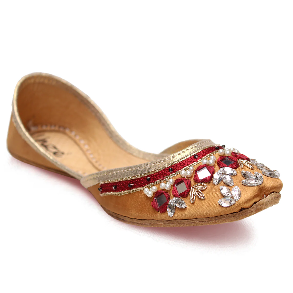 Women's "SWARA" Embellished Flat Khussa Pumps