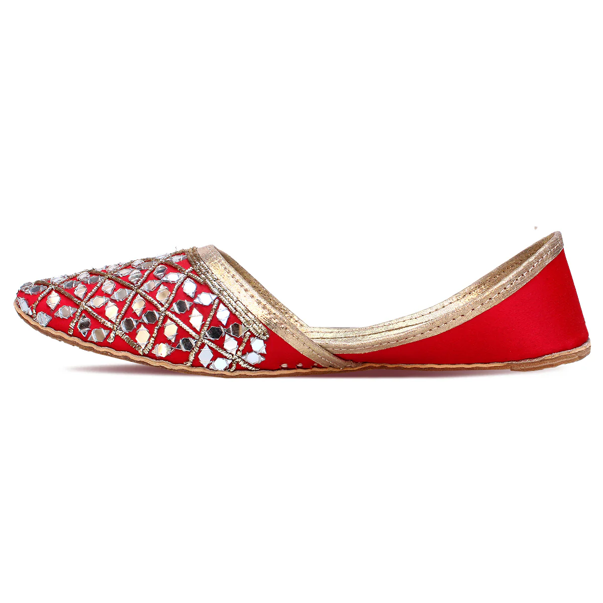 Women's "TUBA" Embellished Flat Khussa Pumps - Image 3