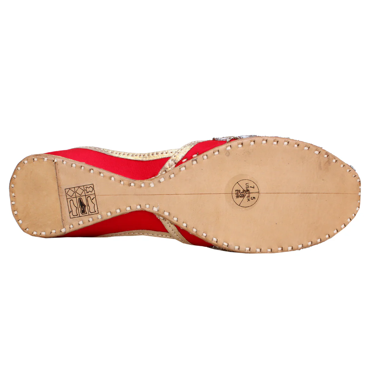 Women's "TUBA" Embellished Flat Khussa Pumps - Image 5