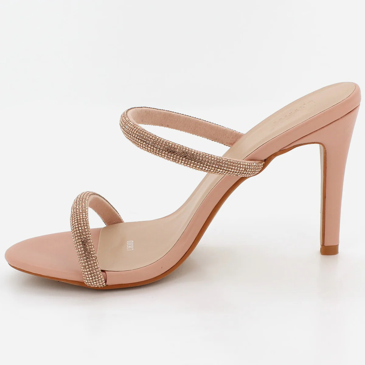 Womens "UBAIRA" Crystal Decorated Slid-In Party Sandals - Image 4