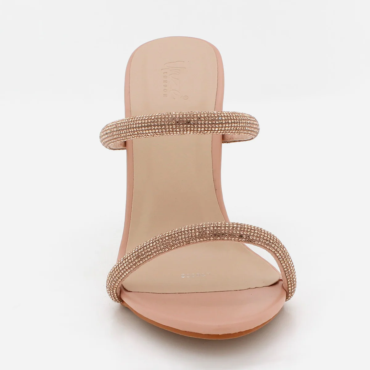 Womens "UBAIRA" Crystal Decorated Slid-In Party Sandals - Image 5