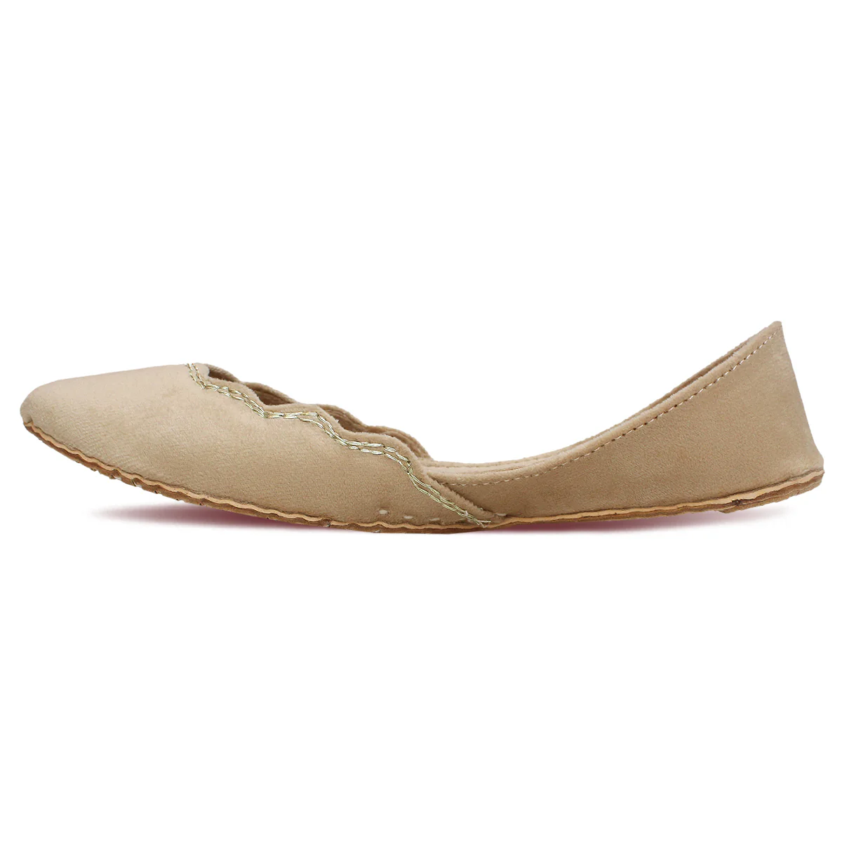 Womens "YASMIN" Embellished Flat Khussa Pumps - Image 3