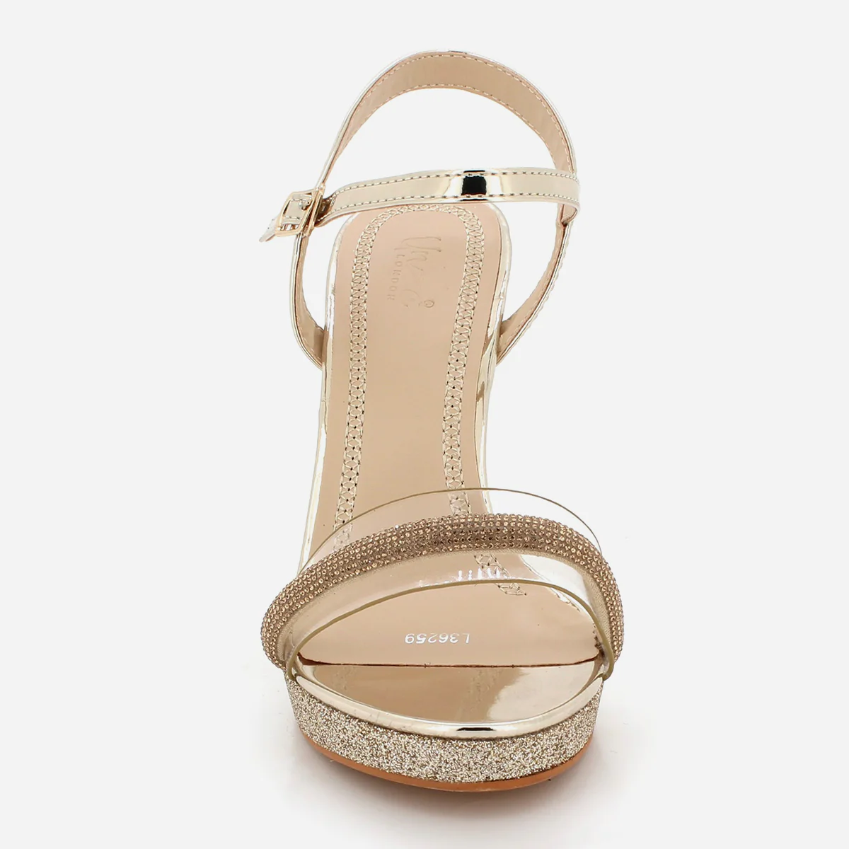 Womens "YUVA" Embellished Block Heel Slide-In Sandals - Image 5