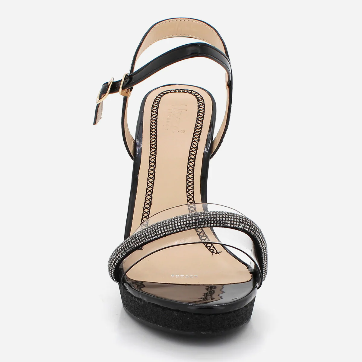 Womens "YUVA" Embellished Block Heel Slide-In Sandals - Image 5