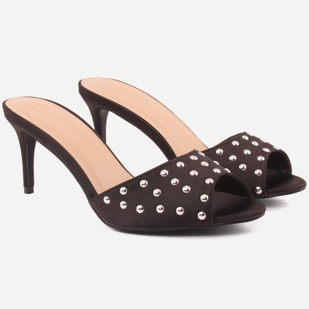 Womwn "EMILIE" Pearl Wide Fit Slip On Sandals - Image 2