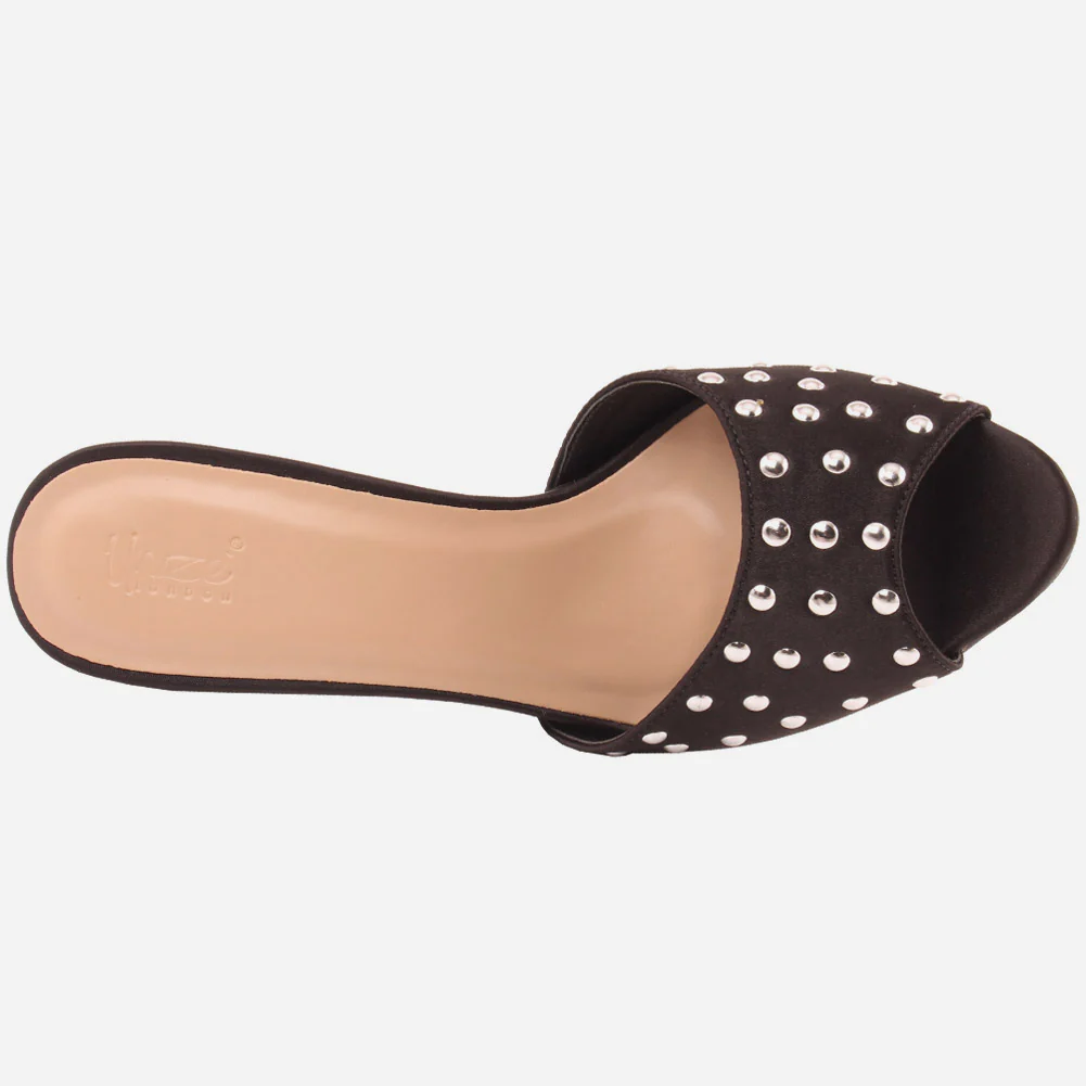 Womwn "EMILIE" Pearl Wide Fit Slip On Sandals - Image 4
