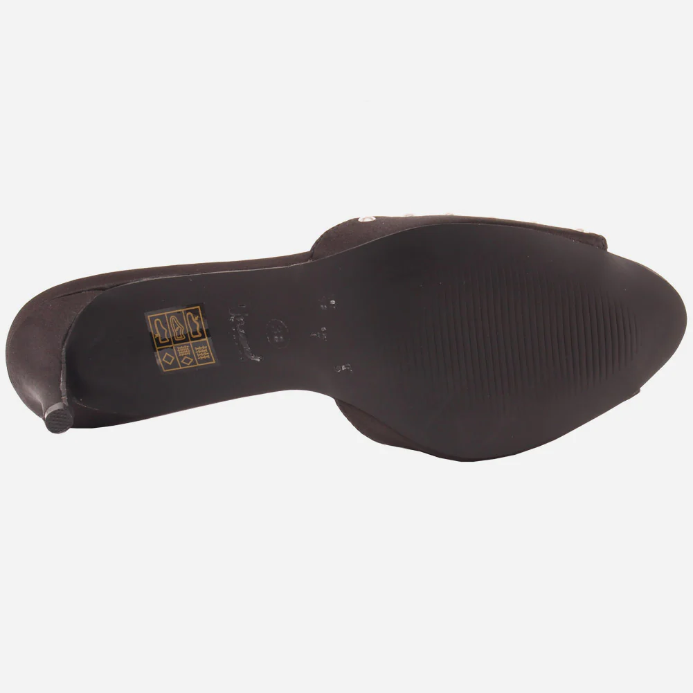 Womwn "EMILIE" Pearl Wide Fit Slip On Sandals - Image 5