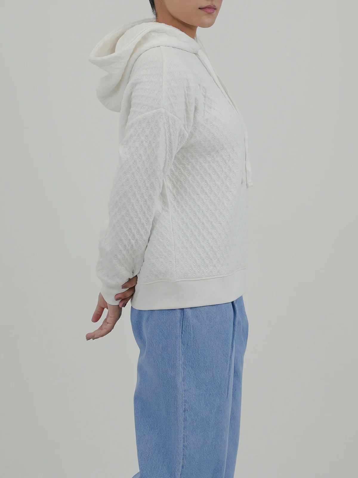 "YAPANY" Comfort Textured Fleece Hoodie - Image 3
