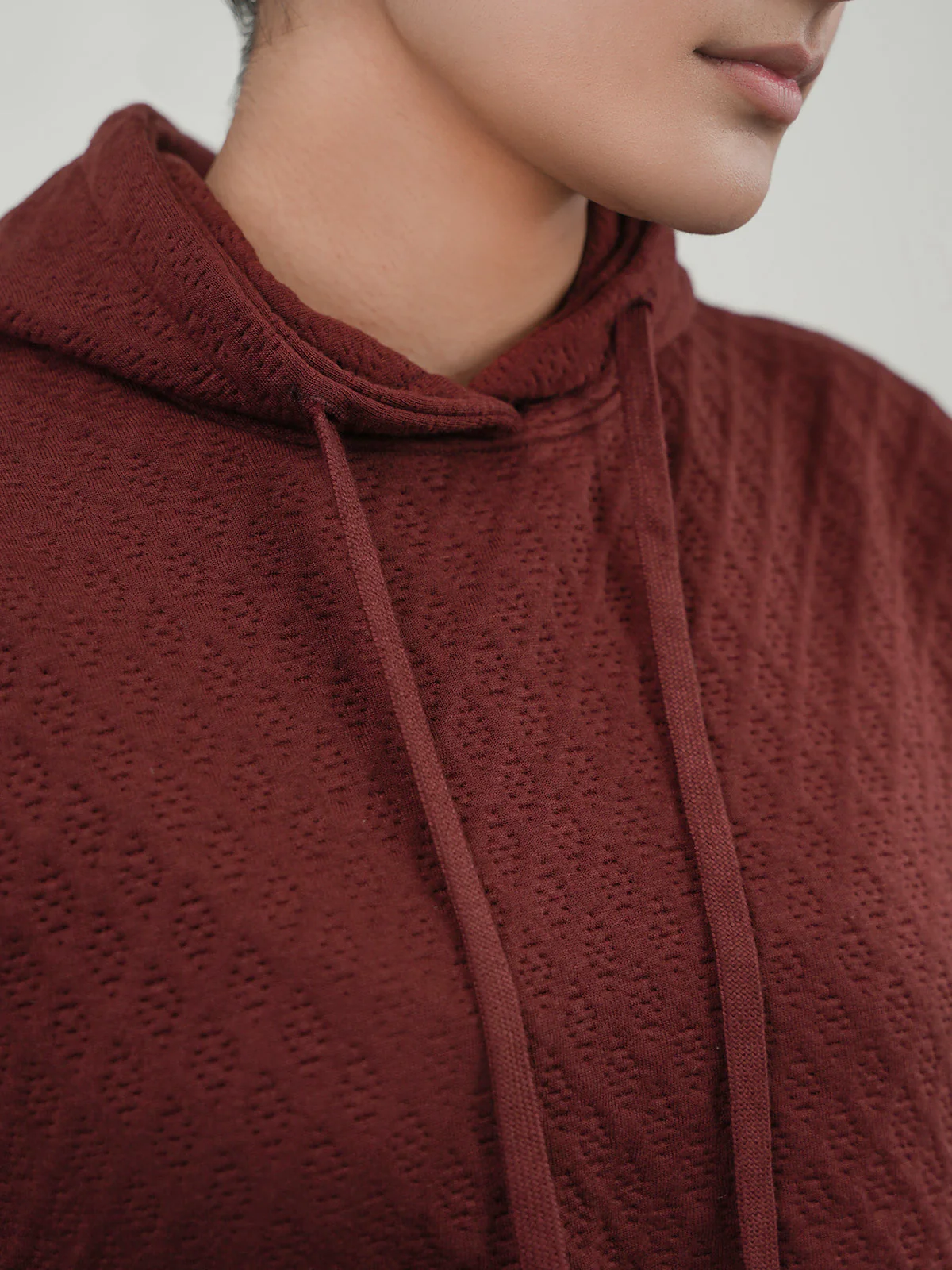 "YAPANY" Comfort Textured Fleece Hoodie - Image 4