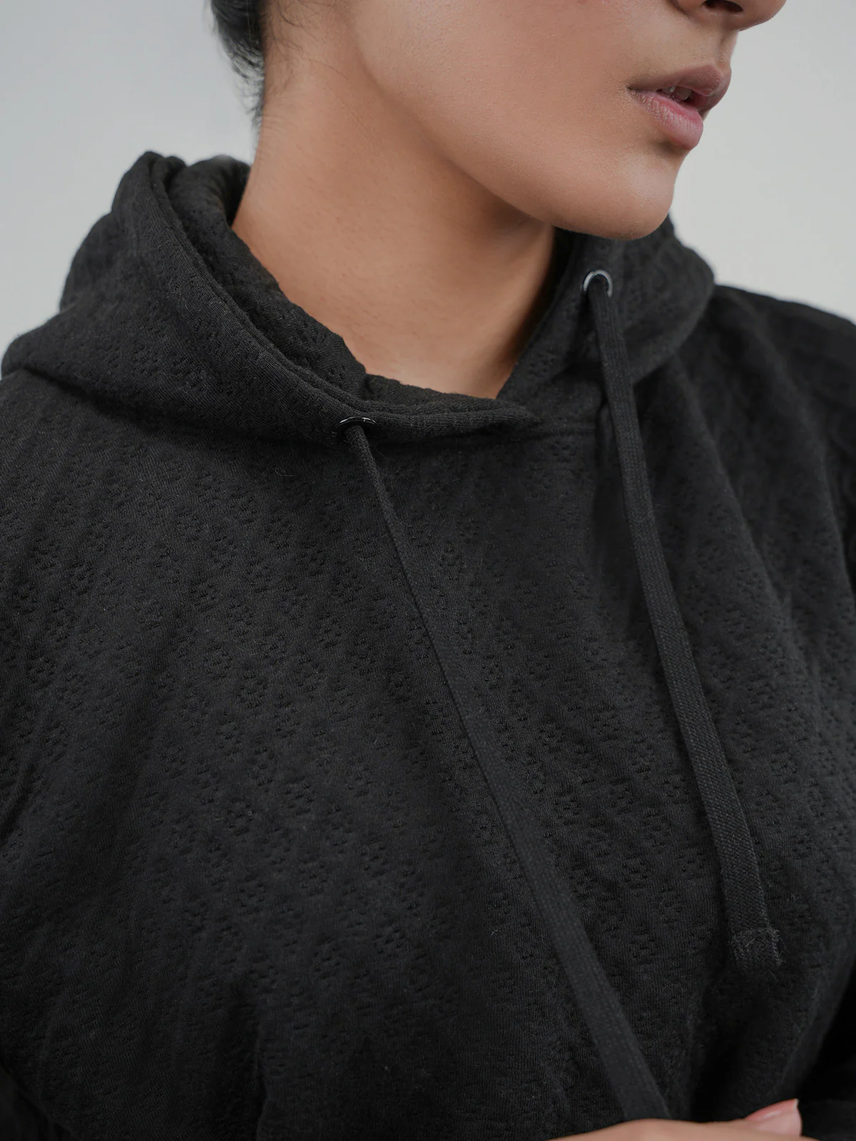 "YAPANY" Comfort Textured Fleece Hoodie - Image 4