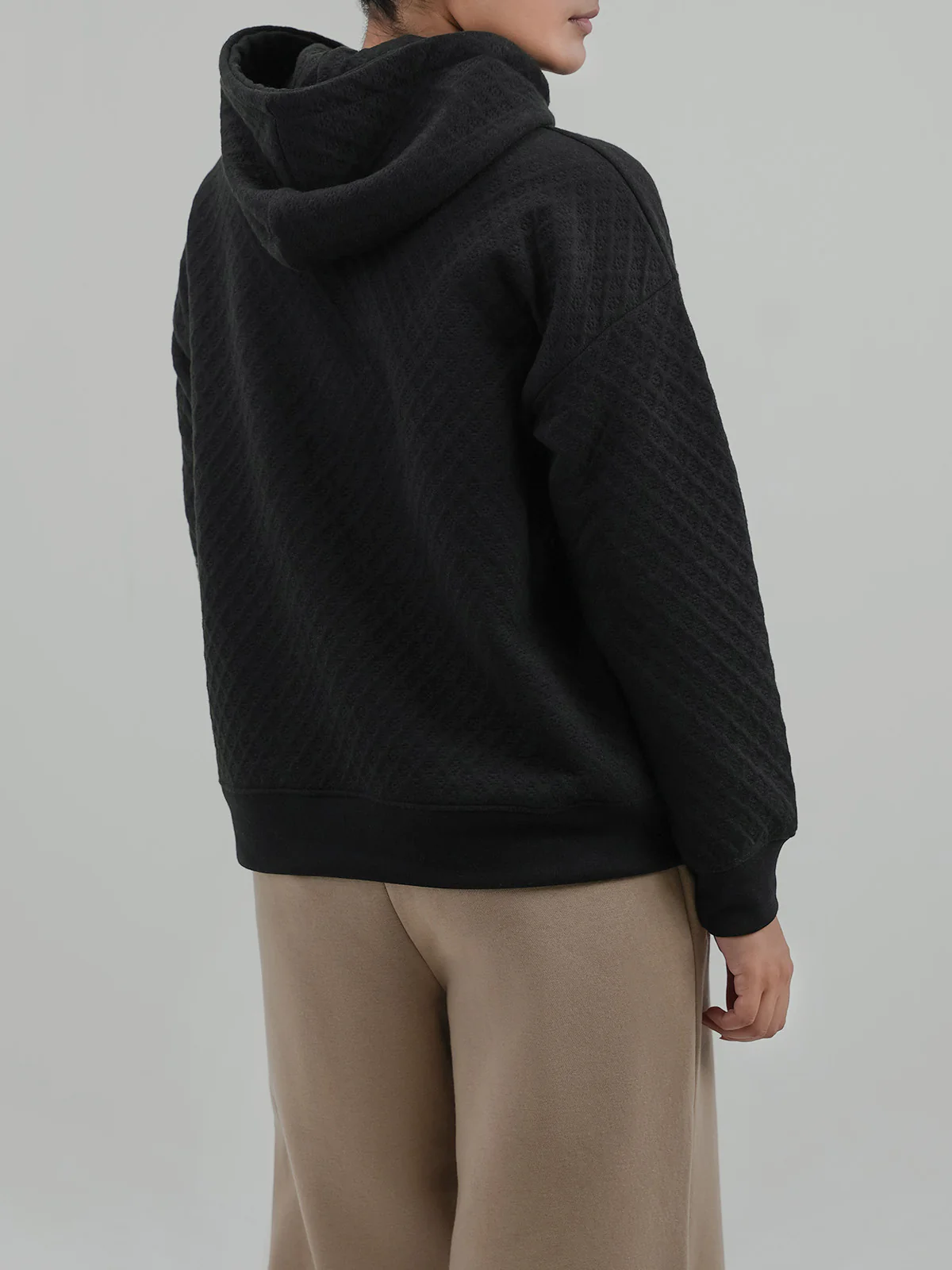 "YAPANY" Comfort Textured Fleece Hoodie - Image 5