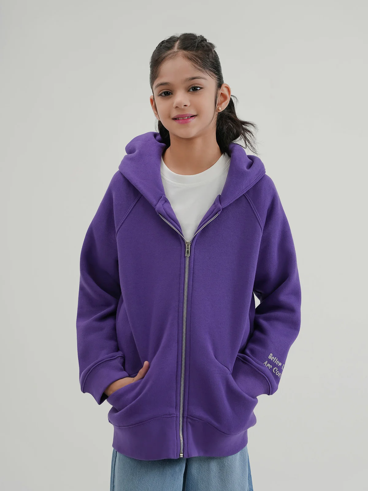 "ZEROUN" Cozy and Stylish Fleece Hoodie - Image 3